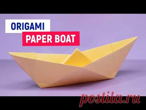 Как сделать кораблик оригами, origami boat / Легкий способ - корабль из бумаги / Diy cнова в школу