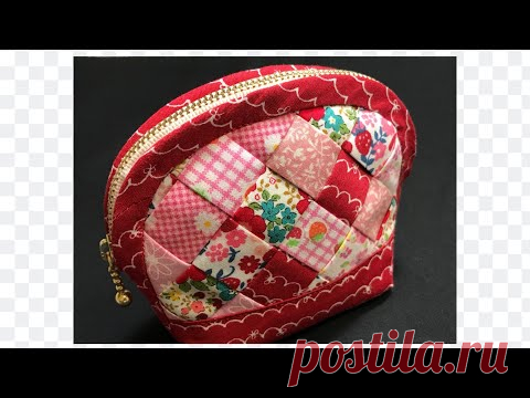 パッチワーク風編み込みポーチ第4弾☆ Patchwork style weaving☆ Tejido estilo patchwork - YouTube