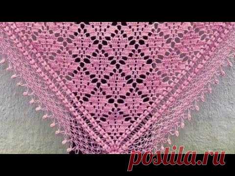 شال كروشية/Chal De Ganchillo/crochet shawl/Шаль крючком