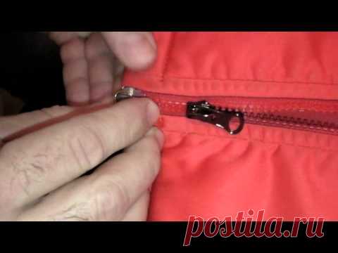 Arreglar cremallera de chaqueta con el tope estropeado - YouTube