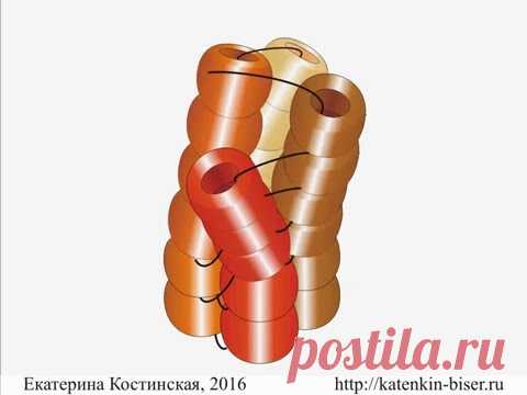 Витой шнур ндебеле. Бисерный мульт