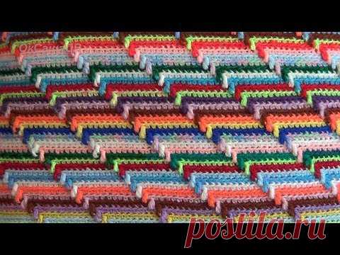 Рельефный 3D узор крючком. Groovyghan. A relief pattern crocheted.