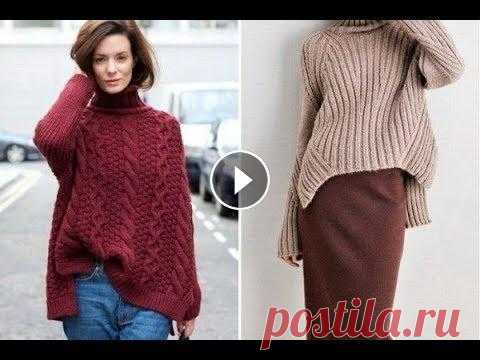 Женский Пуловер Оверсайз Спицами - 2019 / Women's Pullover Overseas Knitting Needles Женский Пуловер Оверсайз Спицами - 2019 / Women's Pullover Overseas Knitting Needles...