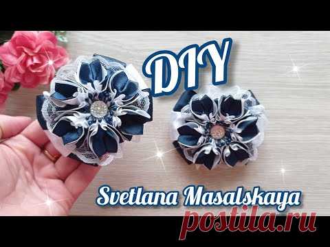 Школьные бантики из атласной ленты 2,5 см на каждый день/ DIY