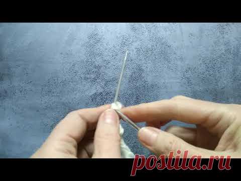 Набор петель от клубка с помощью двух спиц