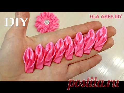 В Них Можно Влюбиться 😍 КРАСИВЫЕ ЦВЕТЫ из ЛЕНТ - ЛЕГКО😍 DIY Ribbon Flowers/ Flores de Fita/ Ola ameS