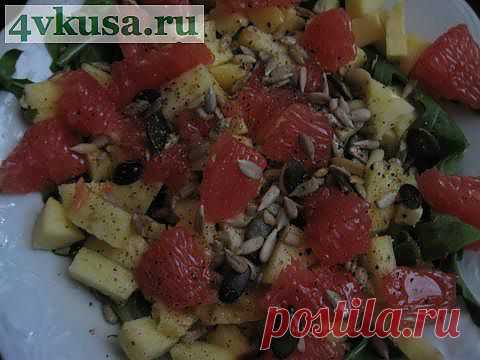 Фруктовый салат с куриной грудкой. | 4vkusa.ru