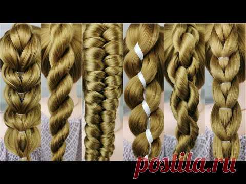 9 simple braids from only 2 strands. Very easy! 1 minute braids.