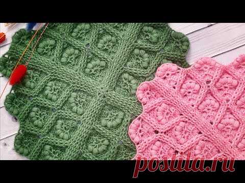 💥Плед единым полотном узором 3D💥Узор для пледа и декора💥Plaid crochet pattern 3 D💥Не мотив!💥Часть 1