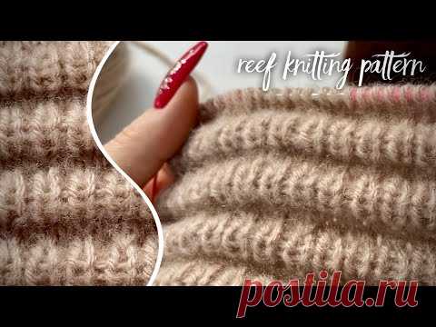 Вы удивитесь! Простой и быстрый способ вязания КЛОКЕ спицами! 🔥🔥🔥 «Reef» knitting pattern