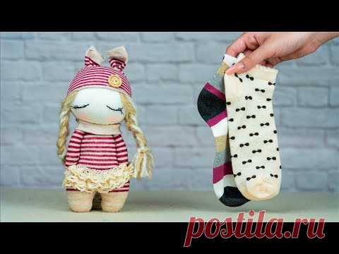 Кукла Easy Sock Girl. Ручной работы