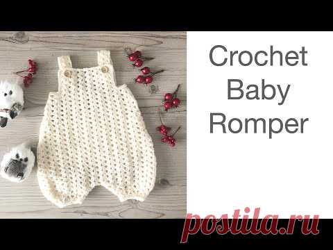 Crochet baby romper Alice