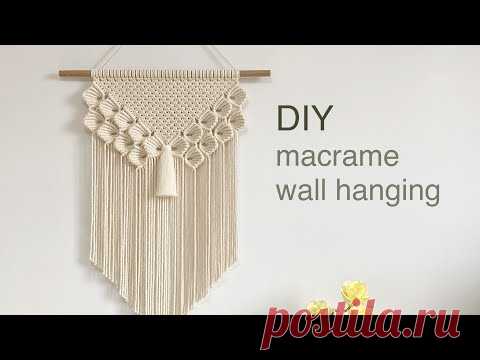 DIY | macrame leaves ribbons wall hanging | 마크라메 나뭇잎 리본 월 행잉