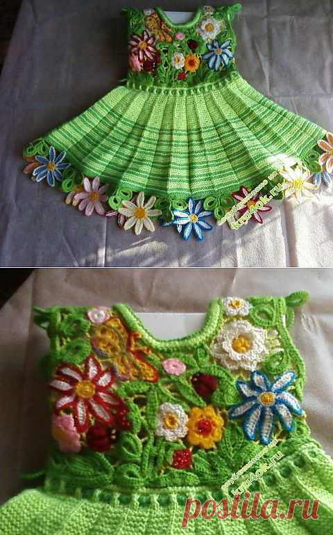 Вязаное платье для девочки 2-х лет - вязание крючком на kru4ok.ru