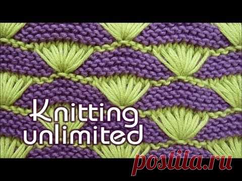 Shells on Garter-stitch Background | Knitting Unlimited