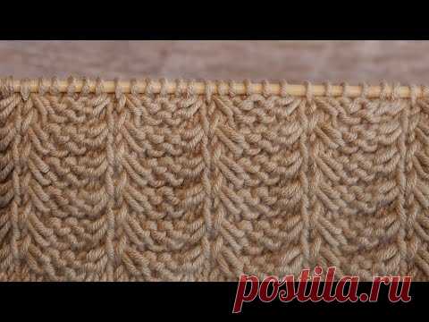 Узор «Француские шторы» спицами 🎋 «Curtains» knitting pattern