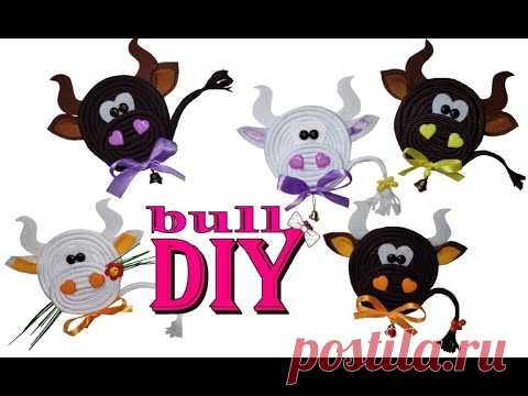 Символ 2021 своими руками | БЫК БЫЧОК Магнит на холодильник| DIY A BULL 2021