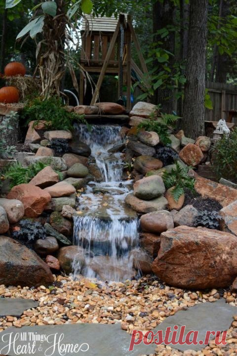(1124) Pinterest - pondless waterfall!? We might need this one in the front yard! | Garden fountains