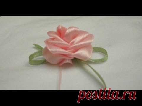 Цветы из лент — маленькие розочки делаем за 1 минуту | razpetelka.ru