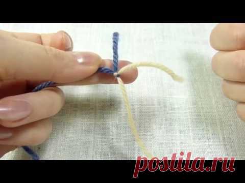 Незаметный узел для связывания нитей (ткацкий узел) завязываем быстро / Weaver's Knot