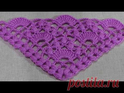 Crochet an easy shawl step by step