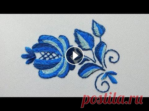 Цветочная вышивка : Гжель | Floral Embroidery : Gzhel Цветочная вышивка : Гжель | Floral Embroidery : Gzhel В этом видео вы узнаете как сделать вышивку в стиле гжель Схема - Нитки : ДМС или Кировские Испо...