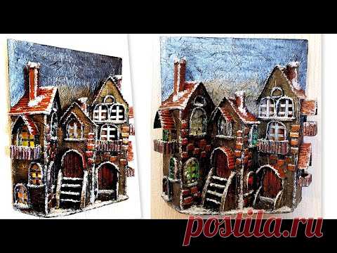 DIY / Christmas  Houses from Cardboard/ Christmas Decorations