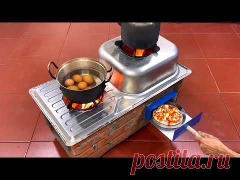wood stove (2 in 1) with pizza baking tray #158