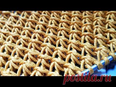 Бомбический узор к лету - "Объёмные лепестки" 🌱 knitting pattern. - YouTube