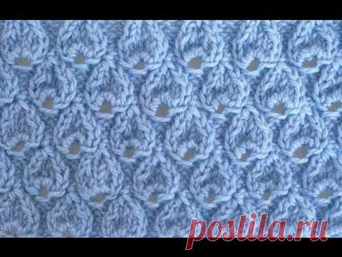 Lace Knitting Tutorial. Вязание спицами. Ажурный узор #1 - YouTube