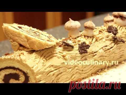 Торт Рождественское полено – рецепт Бабушки Эммы