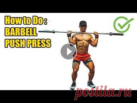 HOW TO DO BARBELL PUSH PRESS - 442 CALORIES PER HOUR - (Back Workout). Register and press the bell button to watch the new video: Thank you for your h...