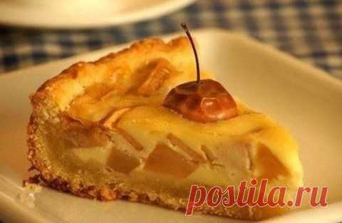 Яблочный пирог со сливочной заливкой | Банк кулинарных рецептов
