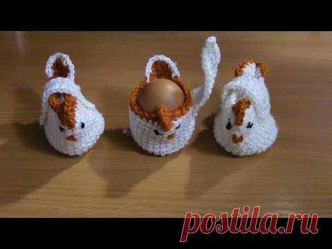 Вязание курочки для пасхальных яиц столбиками без накида