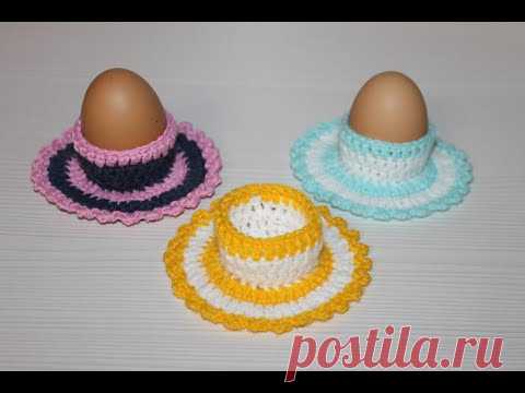 Подставка для пасхального яйца крючком. Easter egg cup saucer (English subtitles)