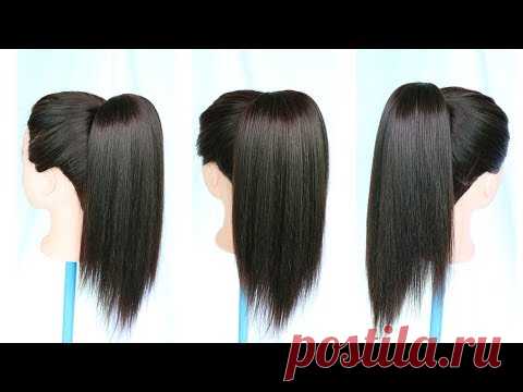 1 minute high ponytail trick | ponytail | ponytail hairstyles | ponytail extension | easy hairstyles