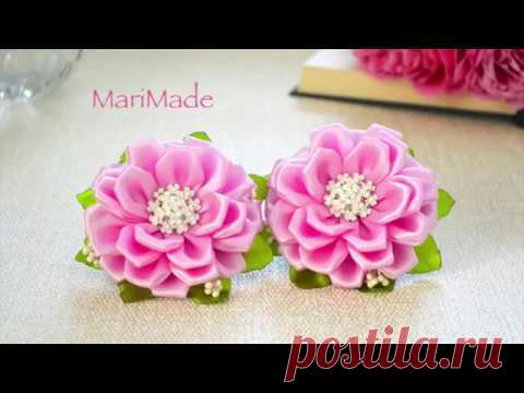 Объемный Лепесток Несложные Резинки Канзаши Kanzashi Flower Hair Clips