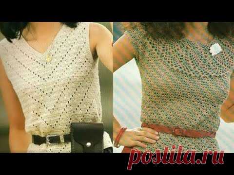 Топы крючком со схемами  - Crochet tops with patterns