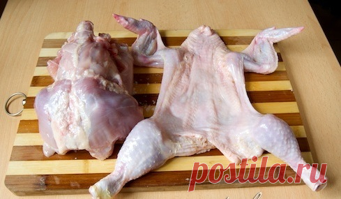 Как снять кожу с курицы ( фото)