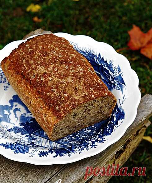 Простой ржаной хлеб с многочисленными семечками или настоящие норвежские женщины всегда пекут хлеб (без замеса и длительной расстойки)