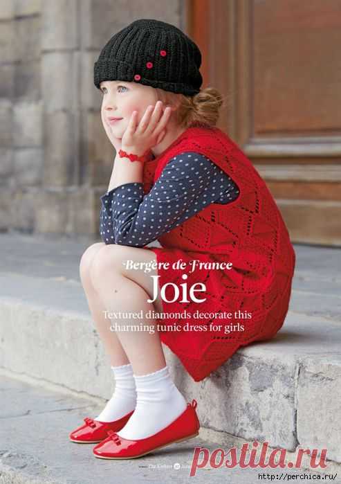 Вязание для девочек платья спицами Joie