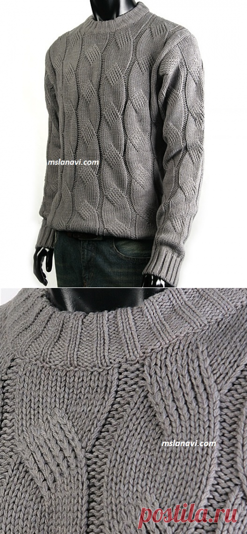 Вязание от Lana Vi Knitting Tricot. Мужской пуловер.