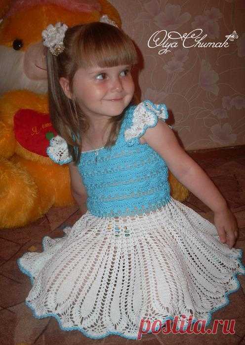 Платье для девочки Ольги Чумак.  Фото+схемы.