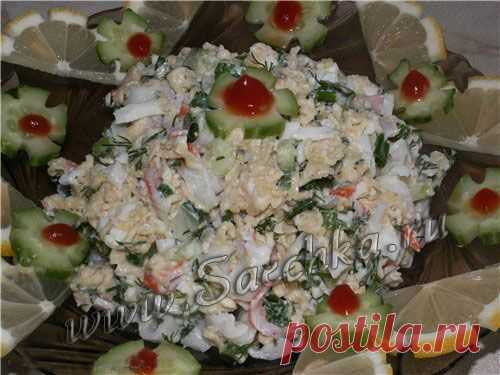 Салат из вермишели быстрого приготовления - рецепт с фото