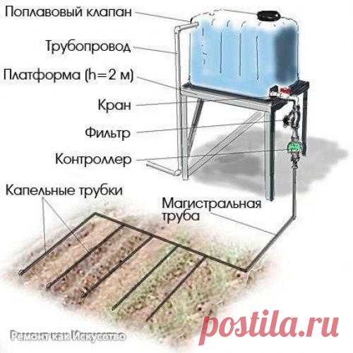 Как сделать простейший капельный полив из бочки? | Все о ремонте