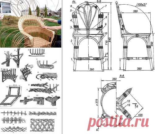 Сделать плетеное кресло: садовая мебель из лозы Сделанная мебель для дома своими руками