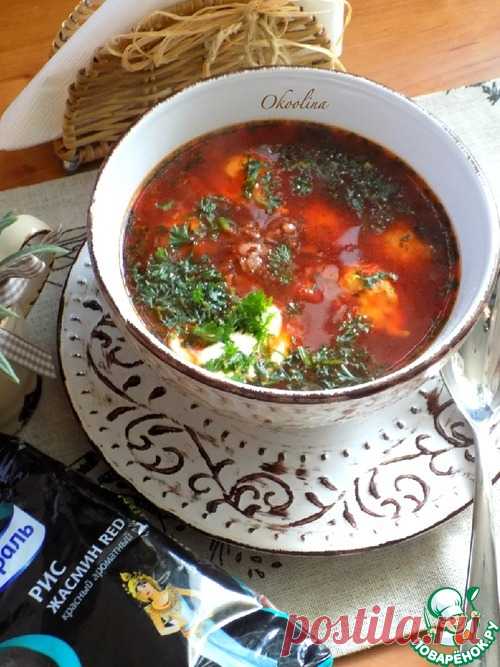 Свекольный суп с фрикадельками - попробуйте, не пожалеете!