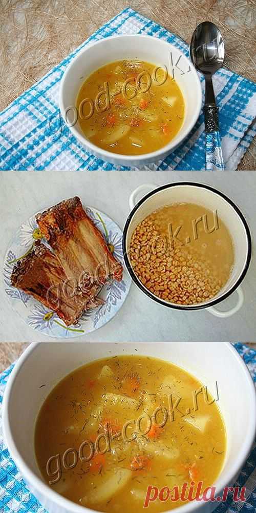 Хорошая кухня - гороховый суп с копчеными ребрами. Кулинарная книга рецептов. Салаты, выпечка.