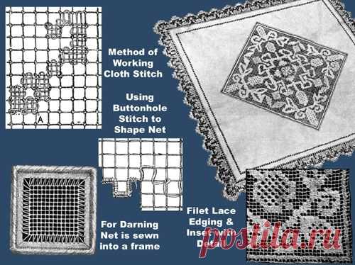 Iva Rose Vintage Reproductions - Weldon's 4D #56 c.1931 - Netting & Filet Lace