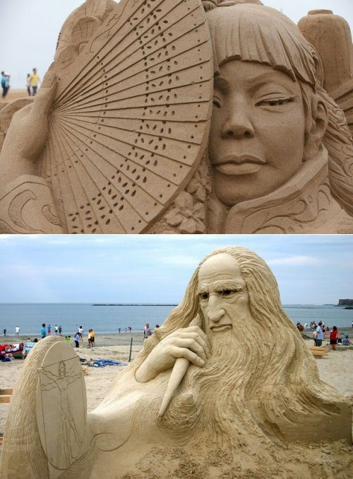 Скульптуры из песка, вызывающие восхищение / Я - суперпупер